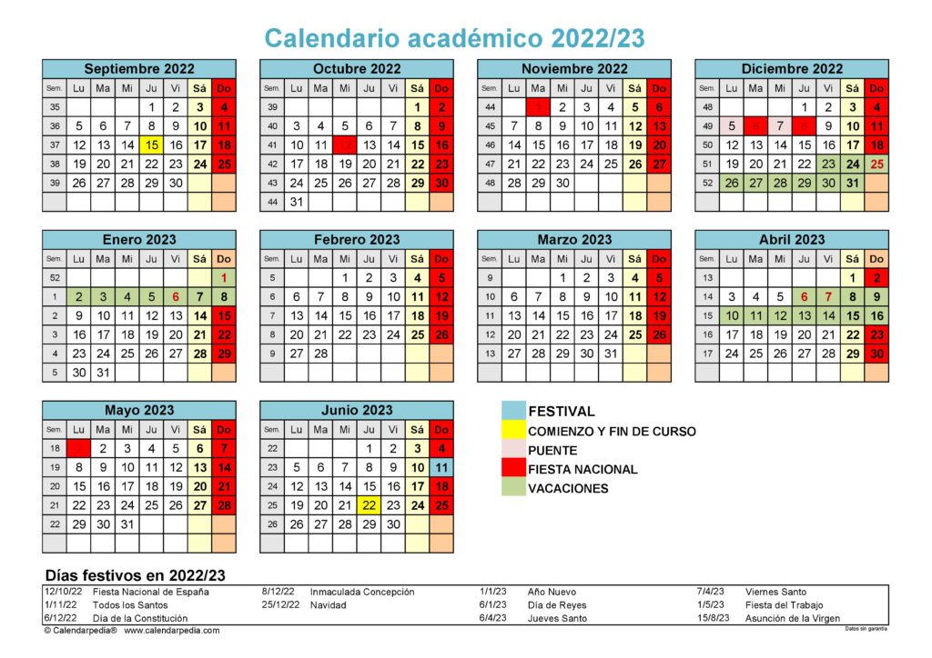 calendarioacademico20222023horizontalanoenunvistazo Studio9